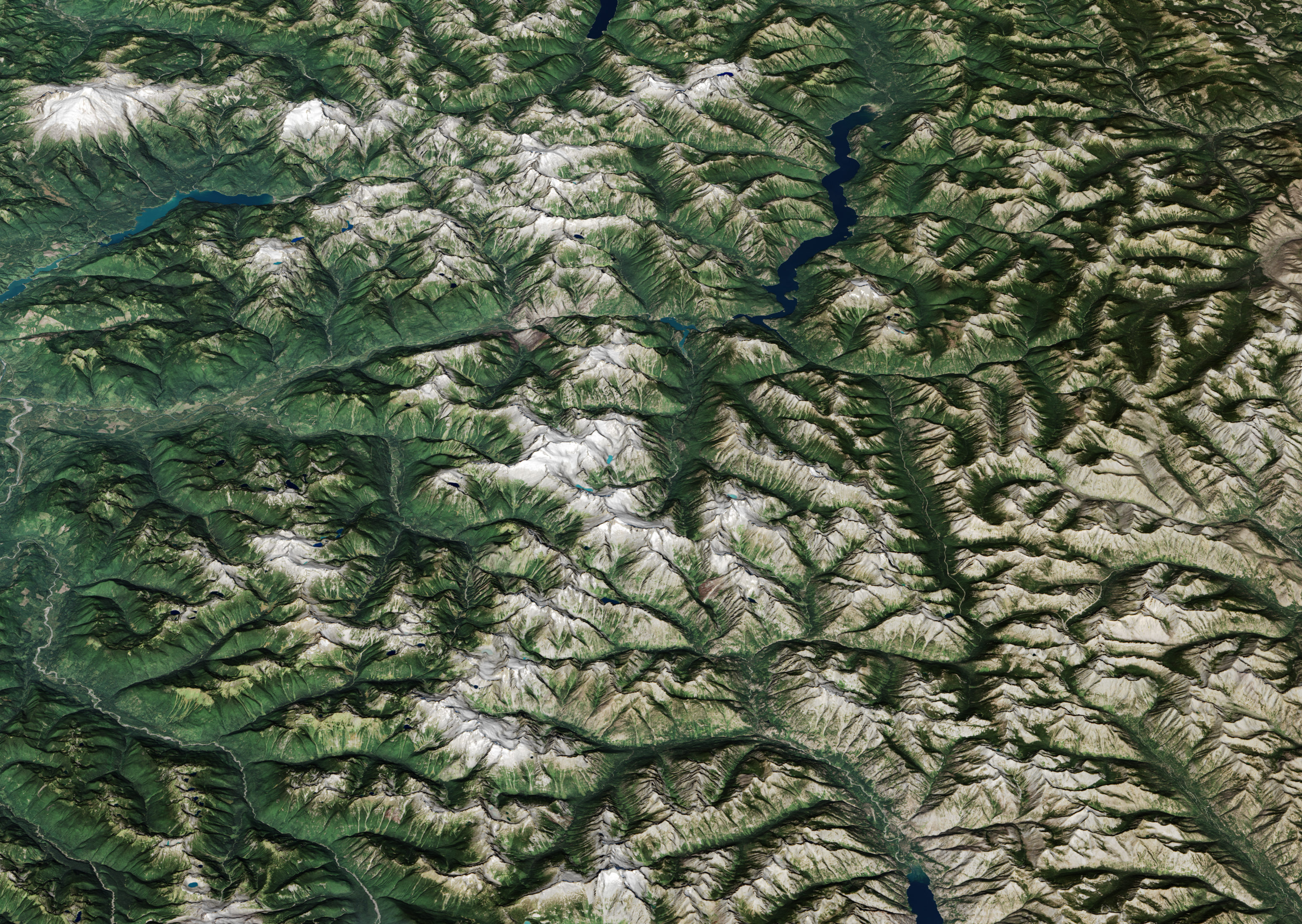 north cascade mountain aerial